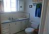 Bathroom is just off the living and bedroom area.
