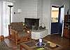 Cute furnishings in living area.