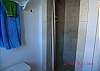 Newley remodeled shower area in the bathroom.