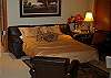 Ground floor- lounge area with Queen sofa bed made up.