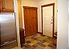 Heated slate floor.  Double doors open up to storage cupboard.
