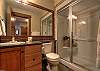 Main bathroom with steam shower.