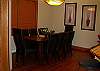 Main floor-From the dining table there are views of groomed ski trail access and the Monashee Mountains.