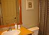 Top floor bathroom adjacent to 2nd bedroom.