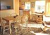 Two dining tables, one for 6 and the second for 2.