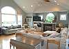 Upper level - Living room with Cable TV/DVD, gas fireplace and small card table for 2.