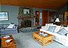 Living Room with wood burning fireplace