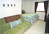 Lower level - Bedroom with a King bed and a double size futon for additional sleeping.
