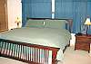 Lower level Master bedroom with a King bed and private bathroom with Jacuzzi tub.