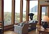 Lower level - Viewing area in living room with telescope.  Spectacular views of both the ocean and Neahkahnie Mountain!