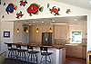 Middle level - Newly remodeled, fully equipped kitchen with breakfast bar for 4.