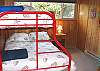 Bedroom with Twin/Double bunk bed.