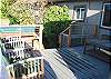 View of deck going down to the hot tub.