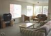 Second View - Lower Level - Living room with TV/VCR/DVD and a Hide-a-bed for additional sleeping.