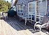 North facing wrap around deck with gas BBQ.