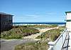 Ocean View from the deck showing beach access path.