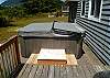 Recently added hot tub off the back deck