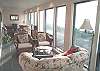 Downstairs sun room with spectacular ocean views, TV/VCR and pellet stove