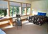 Upper level - Master Bedroom with a Queen bed and golf course views.  Private bathroom with large soaker tub and shower.