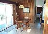 Dining table for 4, slider to deck