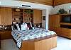 Main/Middle Floor Master Bedroom with King, TV/DVD, ocean views and Full Bath with Jacuzzi Tub and Sauna