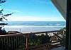 View of ocean from upper level bedroom and deck.