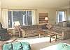 Upstairs Living room with wood stove.
