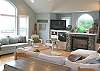 Second view - Upper level - Living room with Cable TV/DVD, gas fireplace and small card table for 2.