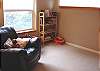 Upper level - Reading area over looking living room with books.