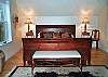Upstairs Master Bedroom with King and Private bathroom with tub/shower