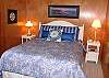 Master Bedroom with a Queen bed.