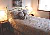 Master bedroom with a Queen bed.