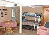 Third View - Downstairs Family Room with TV, Table for 4, Twin/Double Bunk Bed and a Hide-a-bed for additional sleeping.