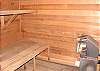 Large sauna on the upper level.