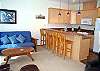 Living Room/Kitchen on Second Floor with Breakfast Bar for 4
