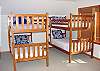Second view of Upper level bedroom with a Twin bed and Two Twin Bunk beds.