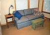 This is the TV room on the lower leve which also doubles as your fourth bedroom with a Hideabed.