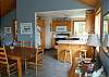 View of kitchen and dining room