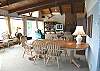 Upper level - Dining table for 8 with ocean views.
