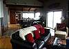 Upstair Living room with spectacular ocean views, wood stove, TV/DVD/VCR