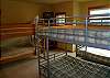 Second View - Upper level - Bedroom with three Twin Bunk beds with a wall mount TV/VCR