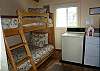 Spare sleeping area off the kitchen area with a Twin bunk bed.