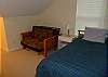 Upper level - Bedroom with a Twin bed, a Twin futon bed and a toddler bed.