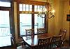 The dining room table will comfortably seat 6 people.