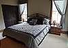 Good sized bedroom with king bed, TV, plenty of closet space and private bath.