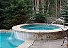 Sit in the hot tub and enjoy views of the skiers coming down the mountain.
