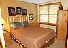 Queen bed with new bedding