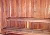 Indoor sauna adjacent to the steam room.