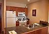 The full kitchen has all the essentials you need to cook a meal away from home