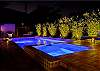Just like the Seasons, the pool and spa have the ability to change colors with the press of a button. Fit the mood of the evening, or suit the occasion with a prism of color schemes to choose from.